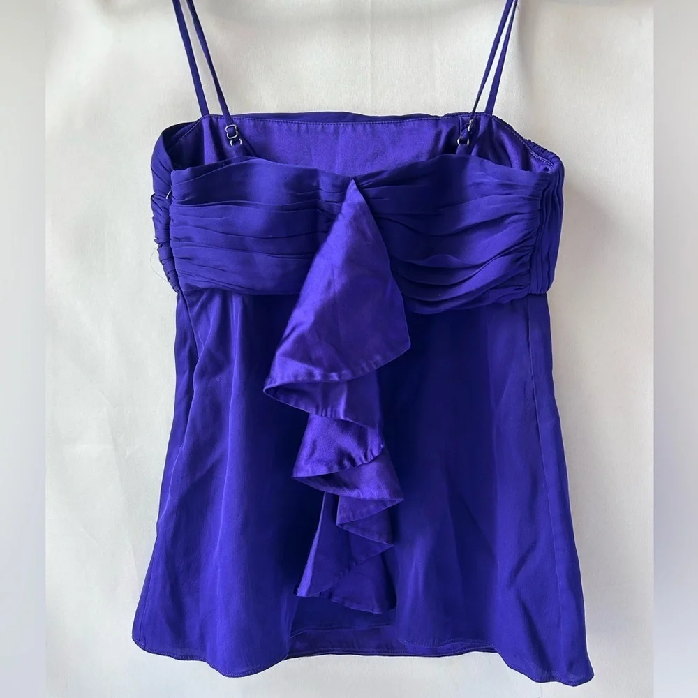 Alice + Olivia Silk cami ruffle top - Picture 3 of 6
